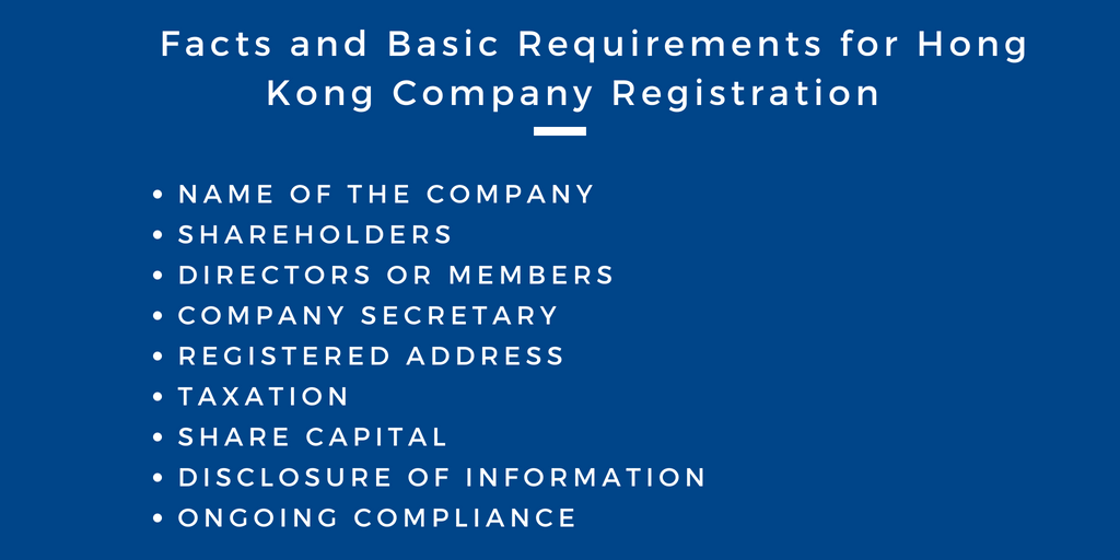 Hong Kong Company Registration Requirements