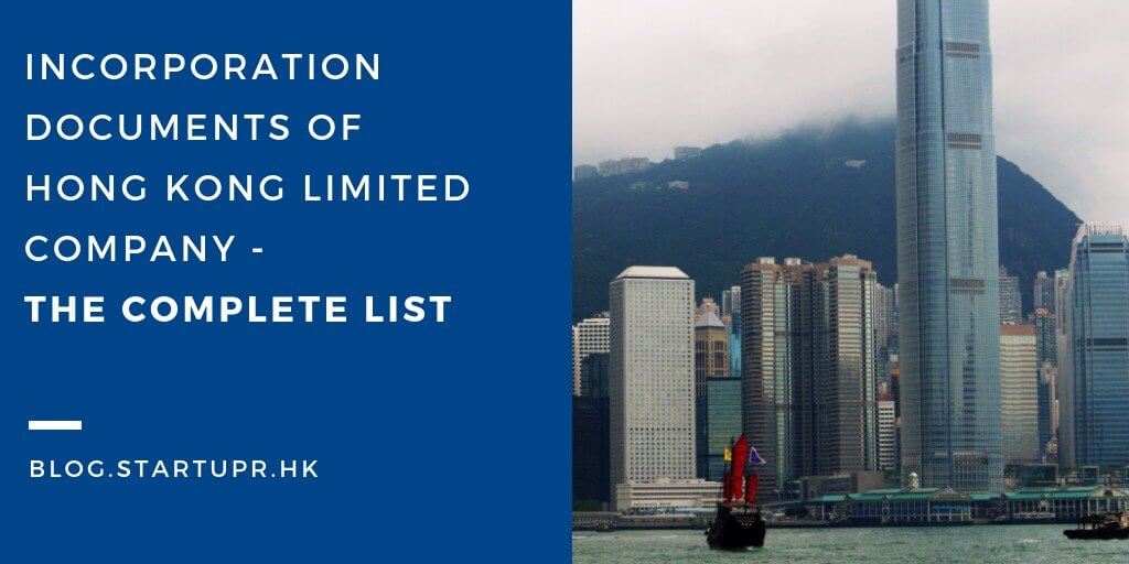 Incorporation Documents Hong Kong 